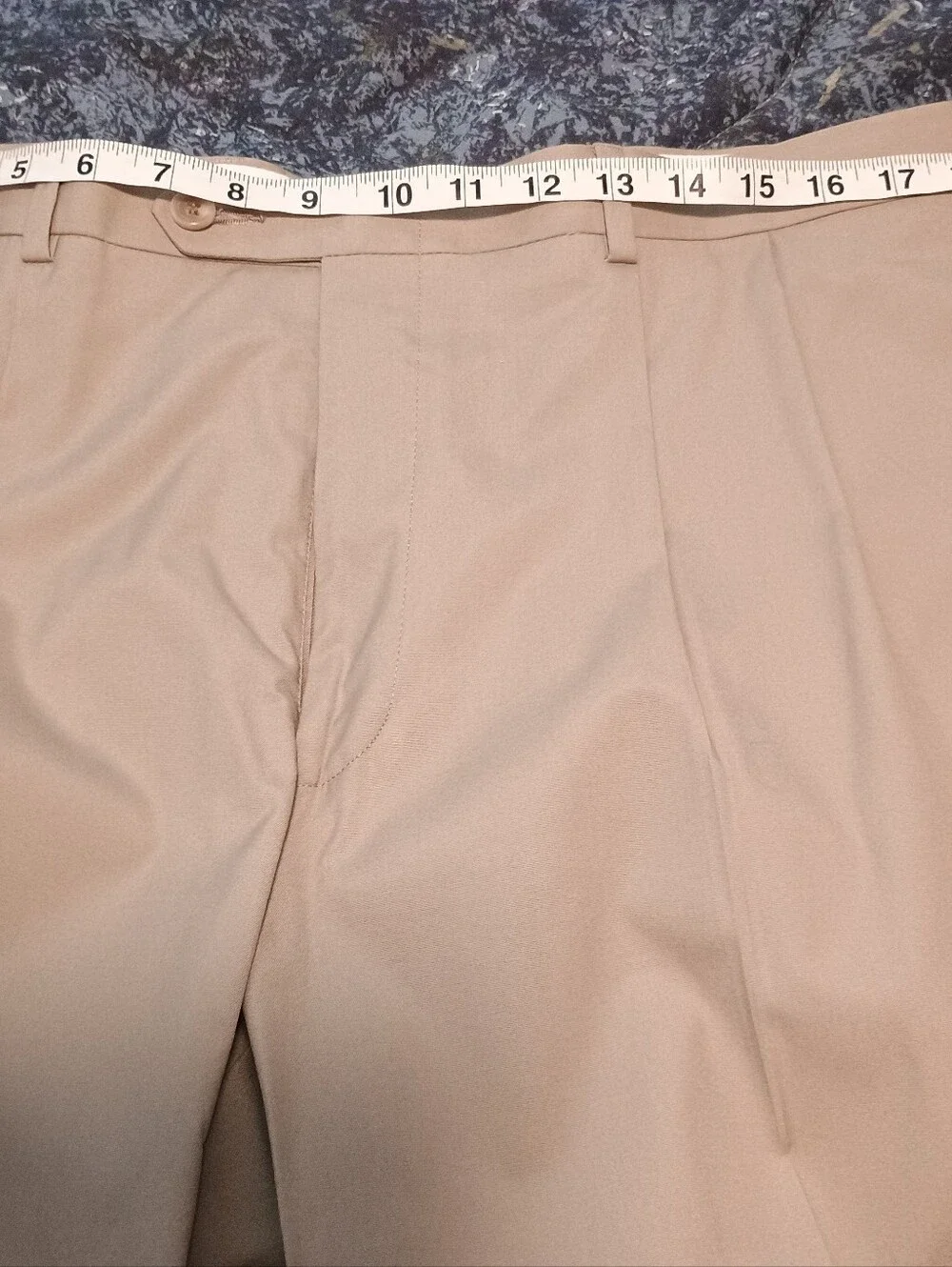 Tom Rich Classic Men's Light Beige Suit 44R Blazer 38R Pants Measurements in pic